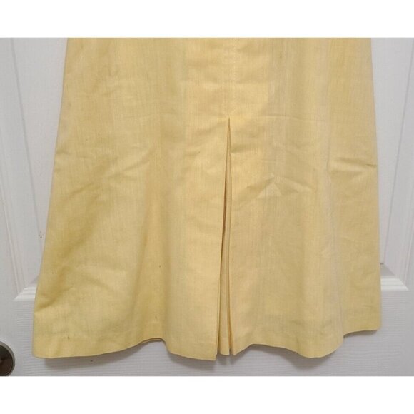 Vtg 70s Jantzen Women's Skort Hidden Shorts Skirt Modest Retro MCM Yellow Sz 10 - Picture 3 of 12
